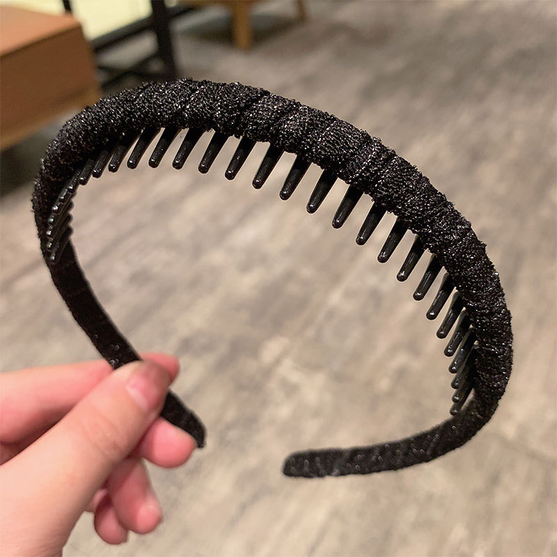 Diadema de estilo coreano al por mayor máscara facial de mujer salir Baita temperamento Diadema con dientes antideslizante presión horquilla cabeza Accesorios