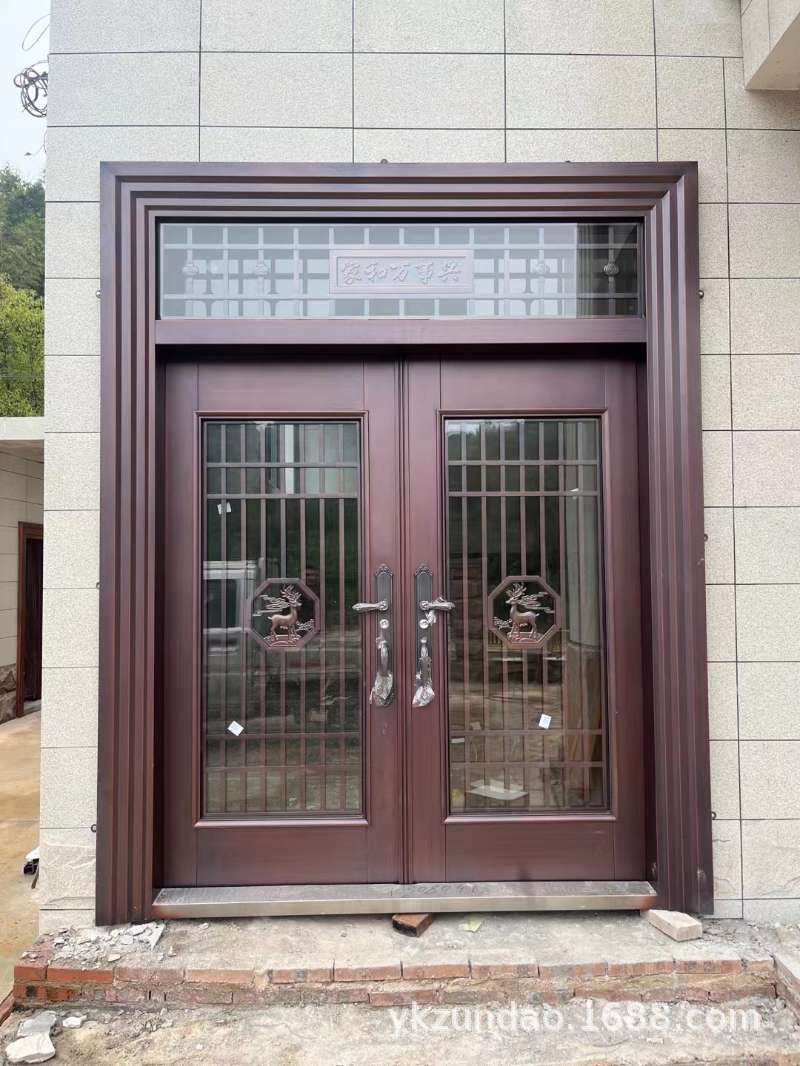 双开锌合金玻璃大门