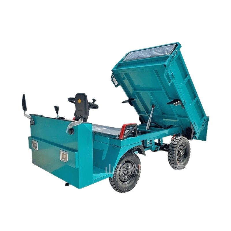 Vehículo de transporte agrícola de cuatro tracciones, transporte agrícola multifuncional eléctrico de cuatro diferentes huertos de campo doméstico de transporte de cuatro ruedas