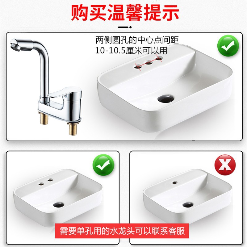 Lavabo lavabo grifo de agua caliente y fría baño grifo lavabo baño doble agujero tres agujero antiguo lavabo grifo