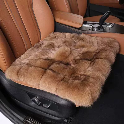 Wool pad: cushion short plush sheepskin three-piece - khaki-three-piece-square-version