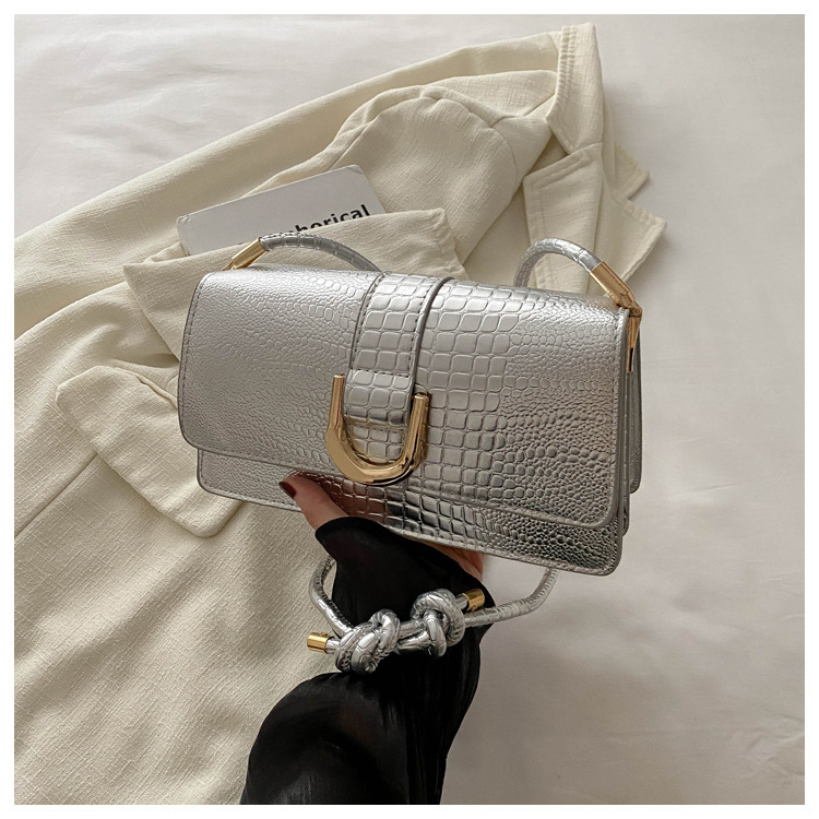 Pop Stone Pattern Casual 2024 color retro nuevo estilo de moda extranjero hombro bajo la axila bolsa pequeña para mujeres