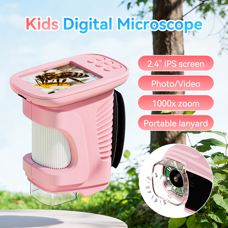 Amazon explosivos microscopio infantil lupa digital portátil regalo de Observación de aves microscopio de exploración al aire libre image 1
