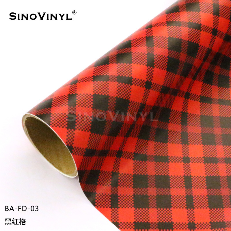 Xinlang Navidad Plaid pegatinas decorativas vacaciones festivo coche cuerpo pegatinas negro rojo Plaid publicidad letras papel instantáneas pegatinas