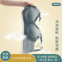 新款一片式哺乳文胸 喂奶无钢圈时尚胸罩 产后透气上开扣孕妇内衣