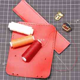 W9R0.45mm涤纶圆蜡线40米 手工皮具diy皮革手缝线编织可烧结不易