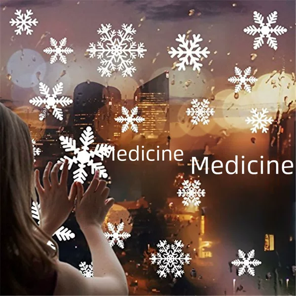Christmas decorations snowflake static stickers window glass stickers Christmas stickers snowflake window stickers Christmas cross-border wholesale