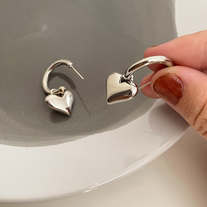 Heart Shape Pattern 1 Pair Ig Style Simple Style Heart Shape Plating Copper Drop Earrings