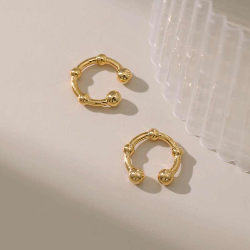 Geometric Pattern 1 Pair Simple Style Commute Geometric Copper Ear Cuffs