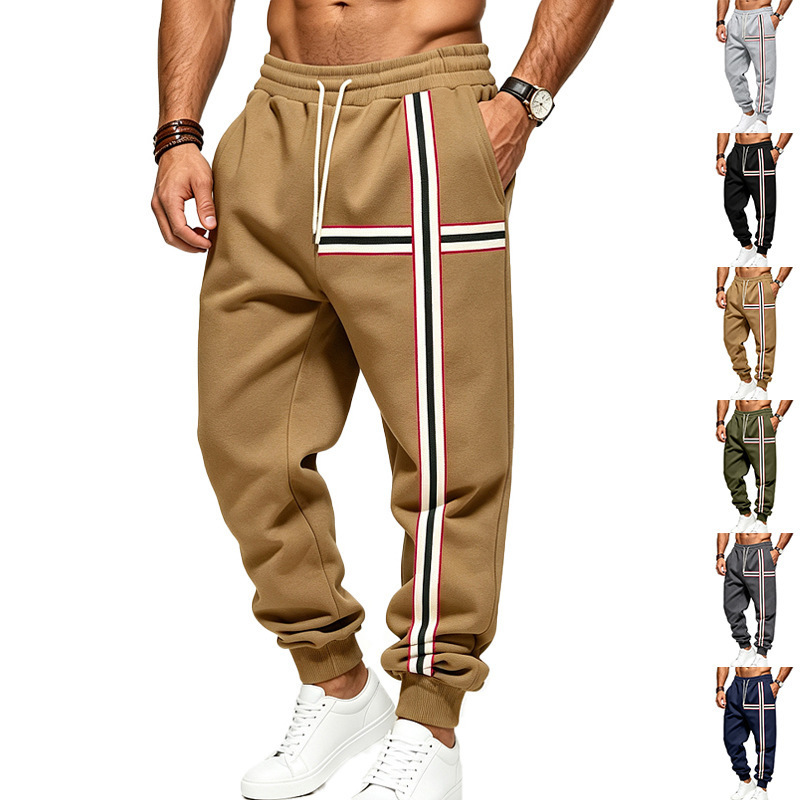 European and American cross-border heavyweight autumn and winter men's loose high-street ins style Crusader Knight casual jogger sweatpants European and American cross-border heavyweight autumn and winter men's loose high-street ins style Crusader Knight casual jogger sweatpants