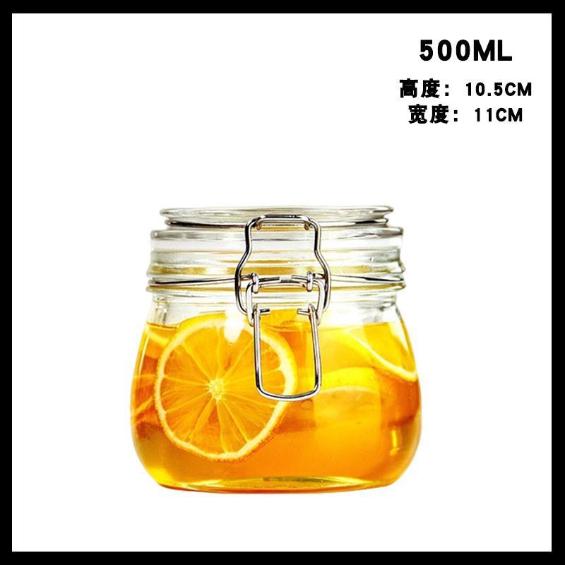 Tarro hermético botella de vidrio con tapa de almacenamiento de grado alimenticio para el hogar encurtido kimchi miel limón maracuyá botella de vino de ciruela verde