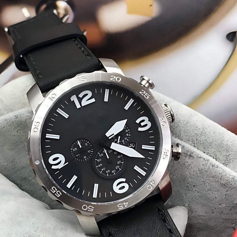 Manufacturer wholesale FS men's quartz watch with large dial and steel strap, fashionable men's watch JR1401/JR1437/JR1353