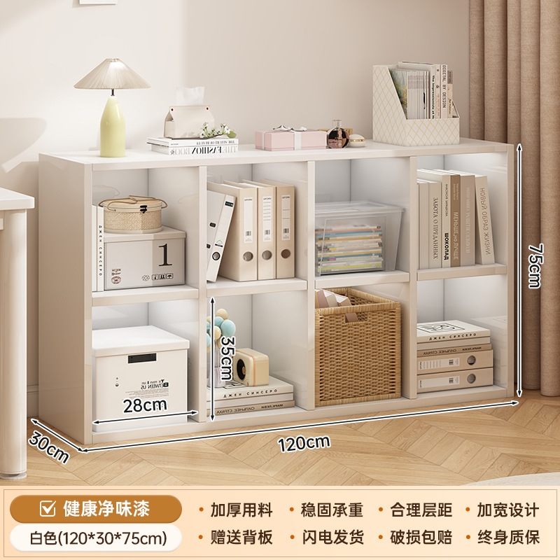 Estante de libro Estante de piso Estante de estantería sala de estar integrada contra la pared Estante de almacenamiento armario de almacenamiento dormitorio medio rodeado gabinete de celosía