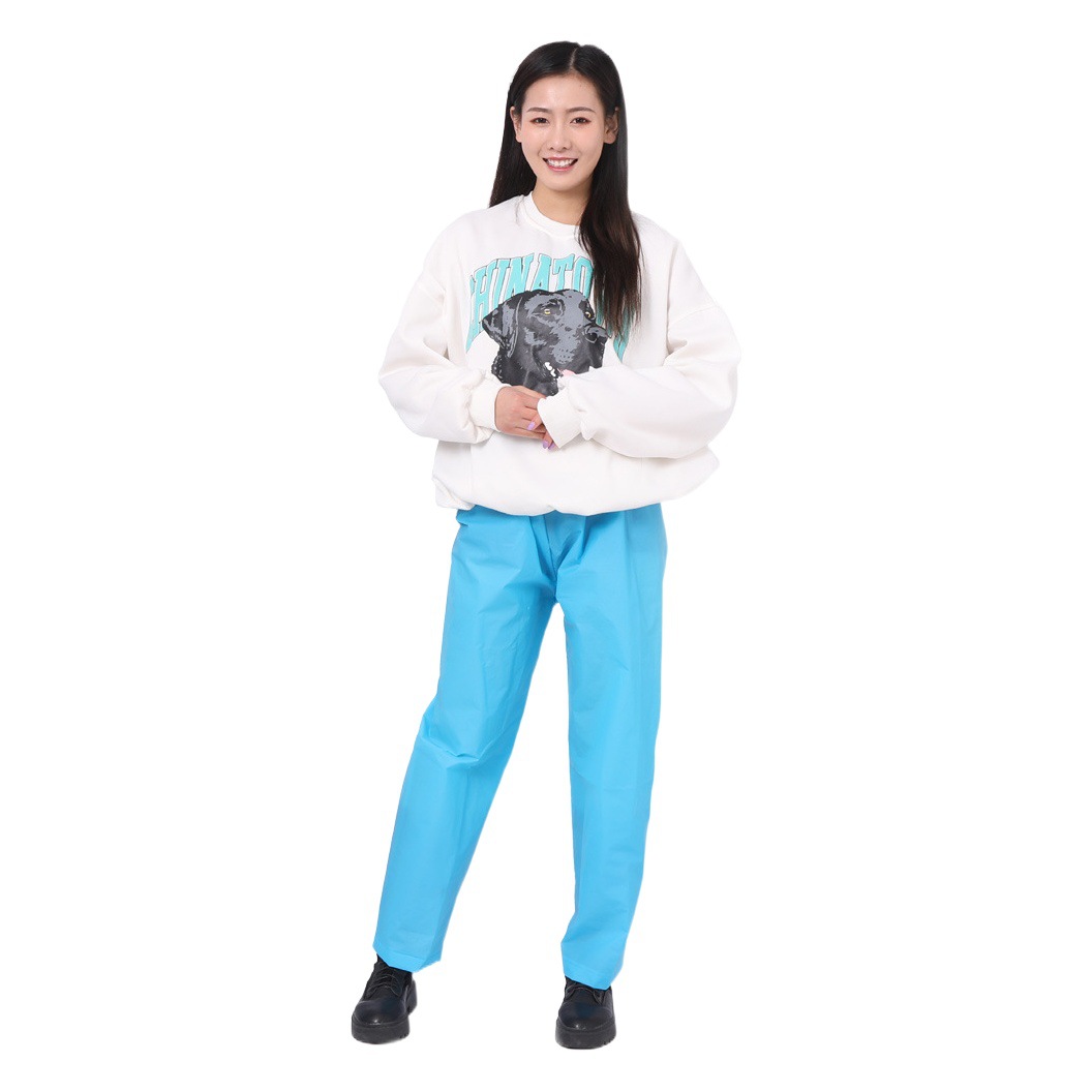 Pantalones de lluvia individuales largos engrosados al aire libre portátil no desechable para hombres y mujeres pantalones de lluvia senderismo a la deriva de media longitud compra al por mayor