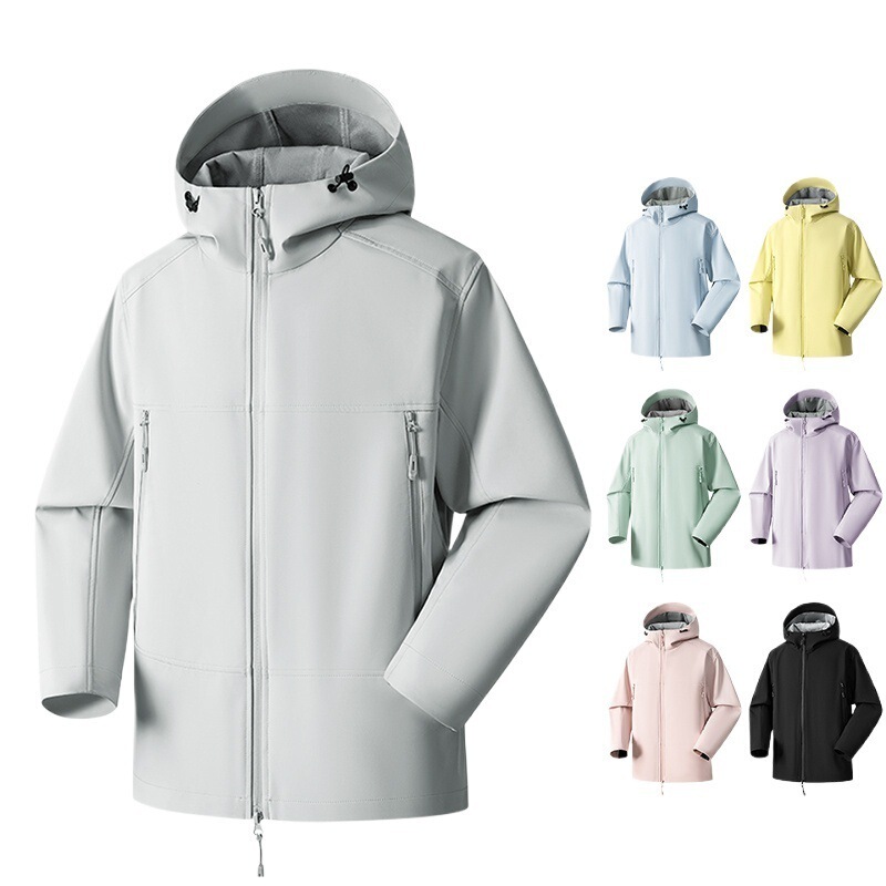 New men's hooded jacket for autumn and winter, sports softshell windbreaker, unisex style, men's team uniform, two-piece set New men's hooded jacket for autumn and winter, sports softshell windbreaker, unisex style, men's team uniform, two-piece set