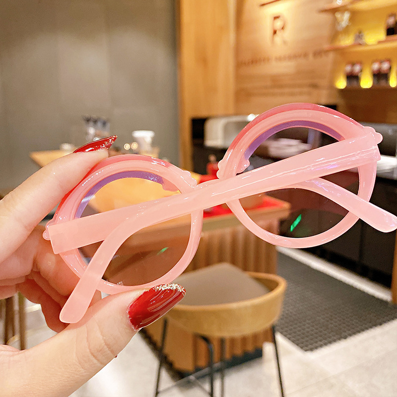 Kids Sunglasses Girls Sunglasses Korean Cute Cartoon Rainbow Baby Glasses Boys and Girls