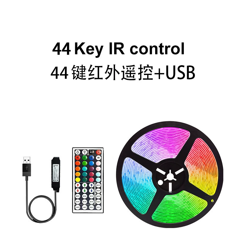 Светодиодная световая лента RGB, 5V/12V, пультик и Bluetooth управление, длина от 1 до 20 м