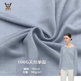 100G天丝单面 莱赛尔天丝针织面料 T恤打底衫连衣裙休闲套装布料