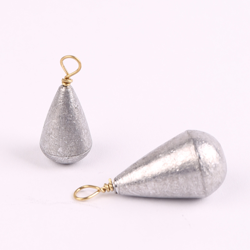 Colgante de plomo de pesca invertida Luya balsa pesca Texas grupo de pesca accesorios de pesca colgante de plomo en forma de gota de agua colgante de plomo giratorio de cobre fábrica al por mayor