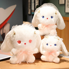 Lolita Rabbit Doll Plush Toy Ribbon Cute Rabbit Doll Children Sleeping Rag Doll Wedding Toss