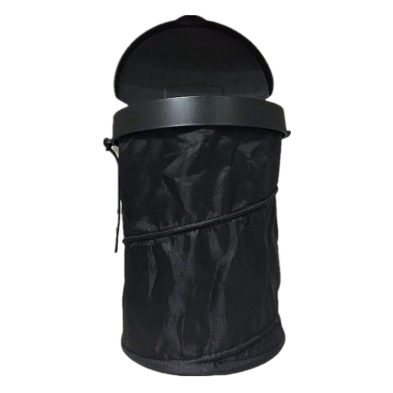 Coche basura plegable colgante función creativa con tapa coche asiento trasero almacenamiento transfronterizo suministros para automóviles