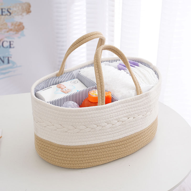 Cesta de almacenamiento de artículos para bebés personalizados Cesta de almacenamiento de botellas de leche pañales impermeables Cesta de almacenamiento de artículos para madres y bebés