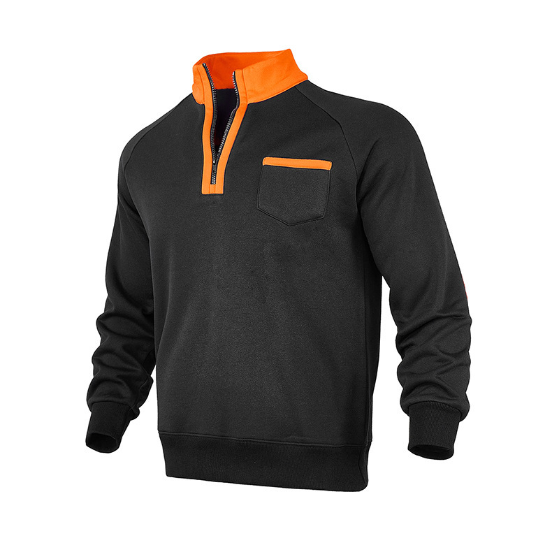 Men's Half Zip Sweatshirt With Stand Collar For Autumn And Winter_voghion.com