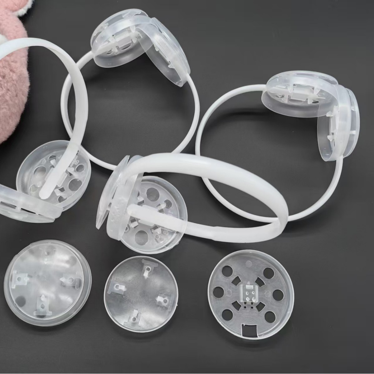 新款保暖耳罩无筋架塑料 耳罩骨架配件跨境布拉拉耳暧支架配件