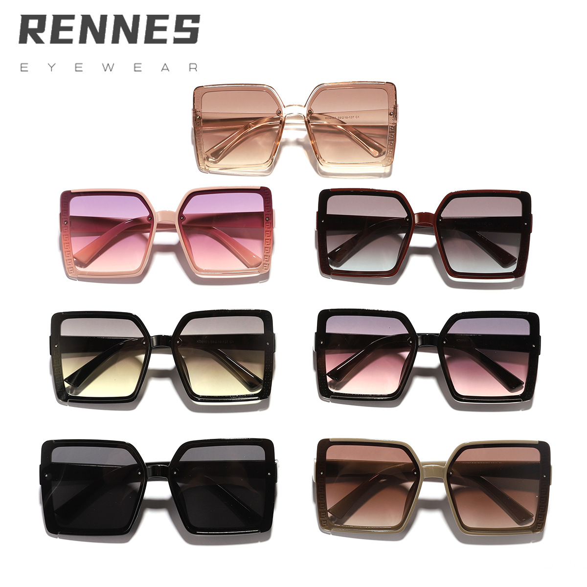 Transfronteriza nueva versión coreana de generoso marco cara pequeñas gafas de sol PC lente moda desgaste esencial gafas de sol