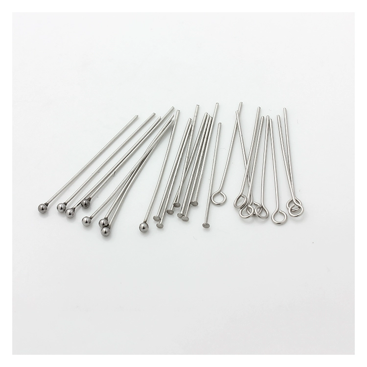 Невыцветающая игла из титановой стали 304, игла с круглой головкой, шариковая игла, игла T, игла 9-образной формы, игла с плоской головкой, материал ручной работы, аксессуары для самостоятельного изготовления