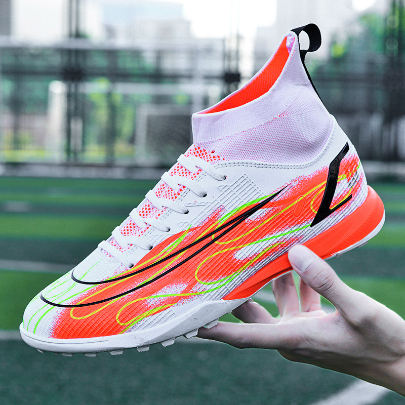 Comercio exterior nueva tendencia de tacón alto AG zapatos de fútbol estudiantes jóvenes uñas rotas TF zapatos de entrenamiento de fútbol talla grande