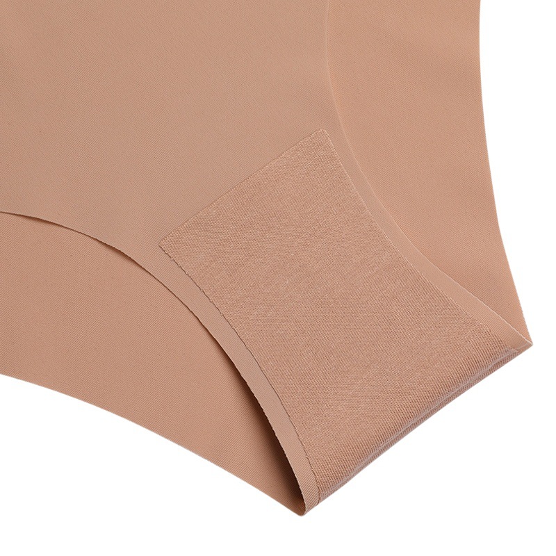 Cross-border exclusivo 7 colores sin costuras de una pieza de algodón entrepierna ropa interior Ice Silk cintura baja escritos de las mujeres Amazon