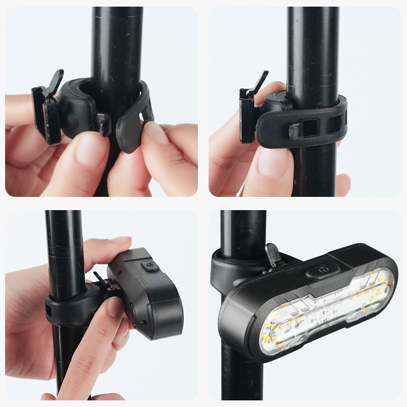 Luces de bicicleta, luces traseras de dirección de control remoto, luces izquierda y derecha, carga USB, conducción nocturna de montaña, LED con bocina, luz de advertencia impermeable