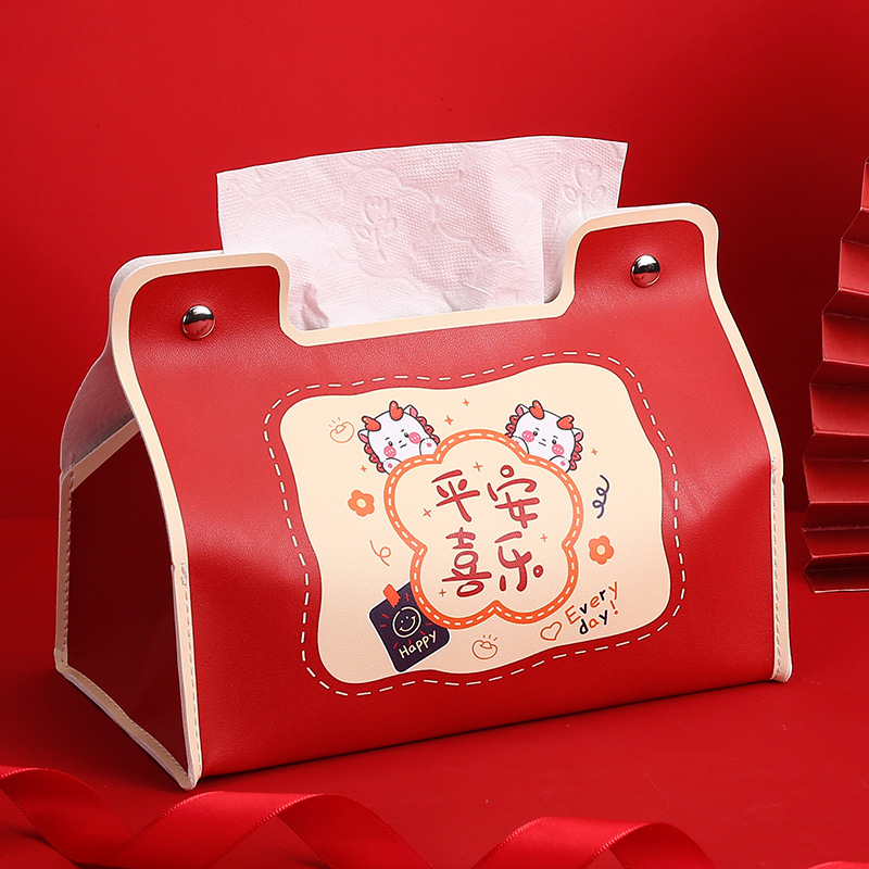 Caja de papel de extracción, festividad, gran fortuna, sala de estar, caja de toallas sin lavado, caja de servillas de gran capacidad.