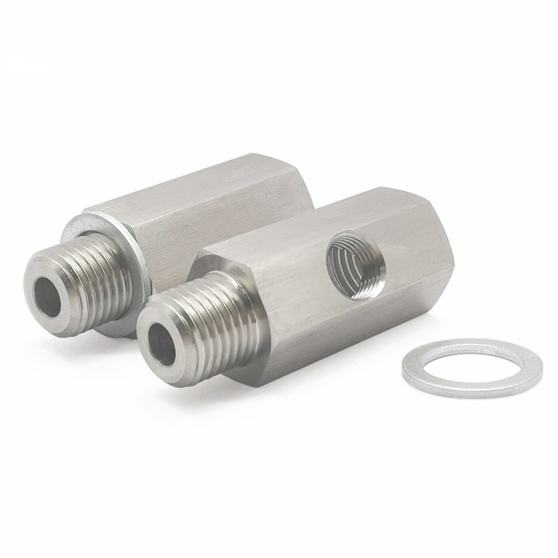 Coche modificado M14X1.5 rpm 1/8NPT orificio lateral tubo de suministro de combustible turboalimentado conector del medidor de presión de combustible T
