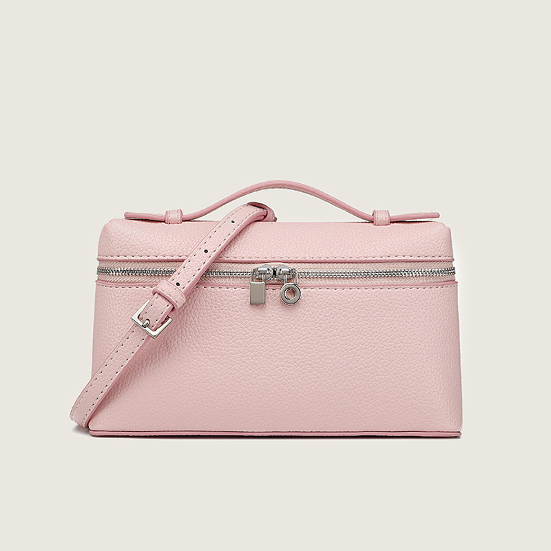 2024 nuevo bolso de lonchera con patrón de litchi, bolso de kelly, bolso simple, bolso Diagonal