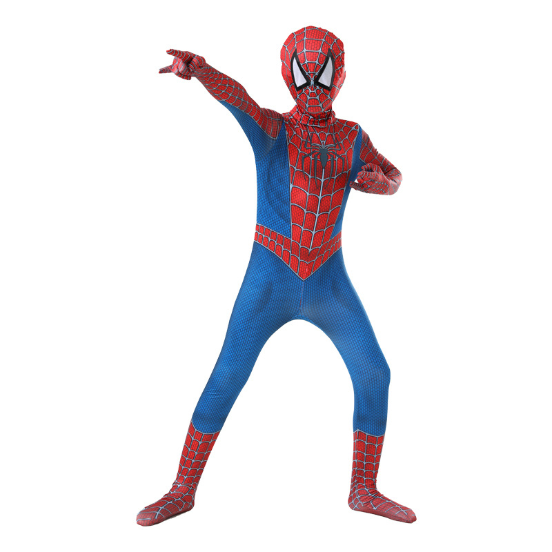 スパイダーマン連体レオタードハロウィーンcos play服装成人児童連体服セット