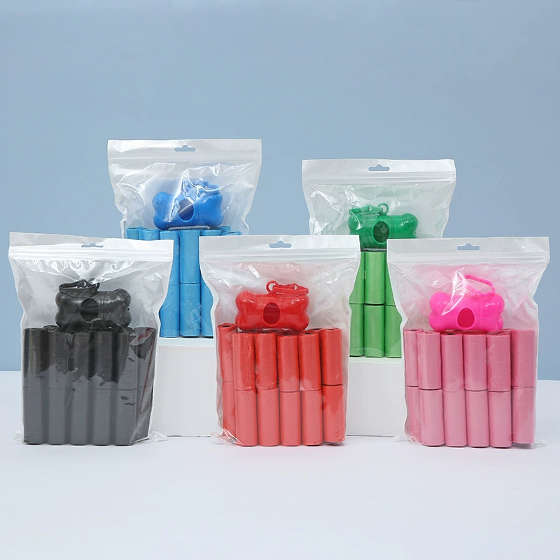 20 рулонов сплошного цвета мешок для мусора для домашних животных с туалетом