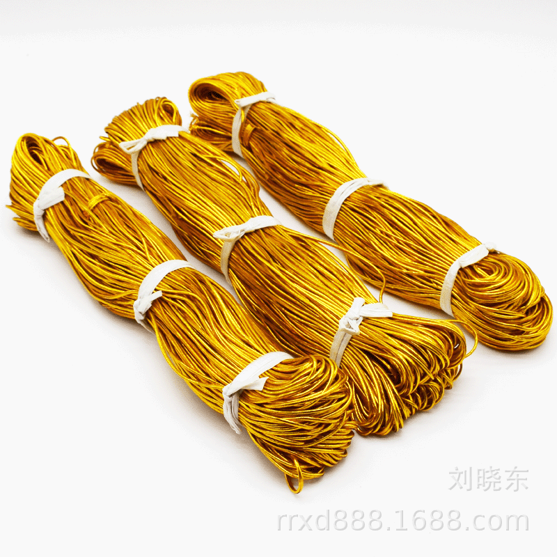 服装辅料1.8毫米金银弹力松紧走马带 商标吊牌松紧线