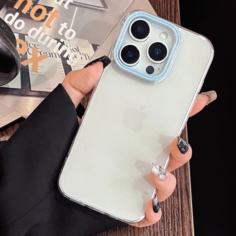 PC 高透明度 iPhone16Promax マカロンカラーレンズ Apple 15 携帯電話ケース 14pm 落下防止ケースに適しています|undefined