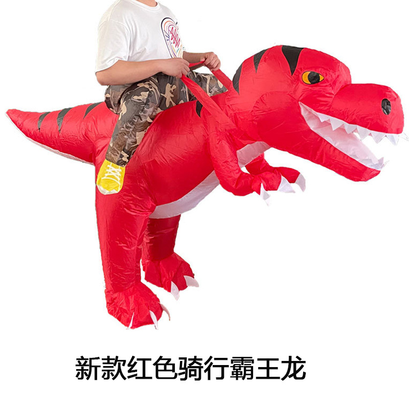 Montar dinosaurio animal ropa inflable niños adultos unicornio Pascua conejo accesorios de Halloween ropa divertida