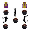 Creative Basketball Set Respuent Birthday Cake Account Plug in Card Inserting Basketball Dunk Party Decoration Substation Swing