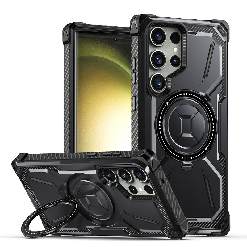 For Samsung S25Ultra Gold Phone Case S24Ultra Magnetic S23Ultra Bracket S22 Set
