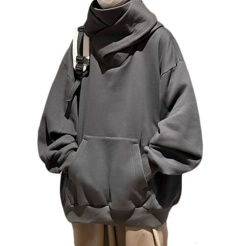 Society terror Dark Warrior charging hoodie men's autumn and winter heavy functional coat oversize American high-necked hoodie