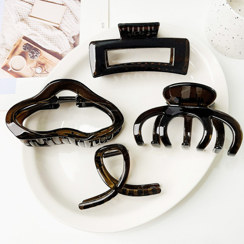 2024 New Melting Series Hairpin Korean Style Elegant Large High-End Shark Clip for Back of Head Updo Claw Hairpin