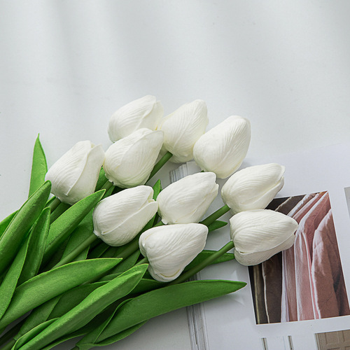 Simulation mini pu tulips fake flowers home table decoration flower arrangement artificial plastic flowers cross-border foreign trade flowers