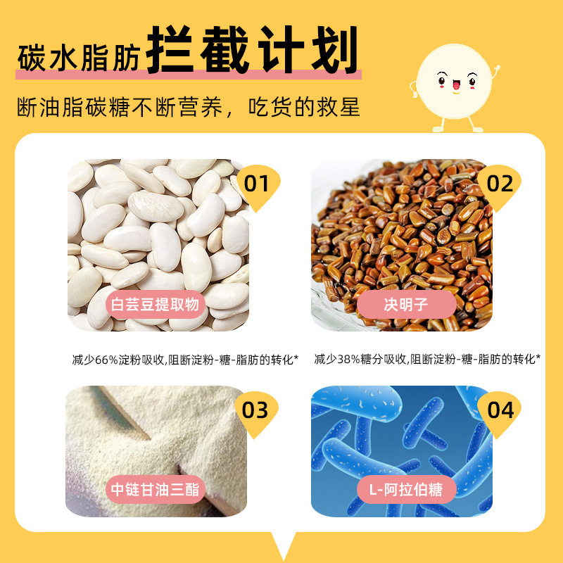 白芸豆食物繊維片炭水化物吸引食品油丸ミルク片益生元満腹酵素打片キャンディー|undefined