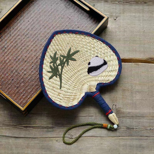 Treasure No. 1 antique bamboo leaf embroidery cloth stickers linen bags bamboo stickers accessories clothing accessories patch stickers