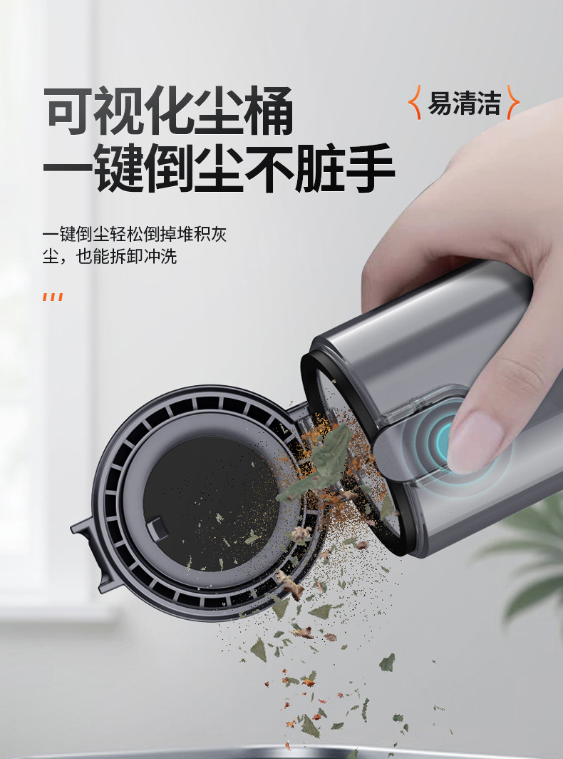 Car Vacuum Cleaner Brushless Motor Portable Large Suction Household Handheld Dust Collector Small Wireless Mini Dust Blower