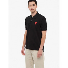 2025新款明星同款夏季新款刺绣红心polo衫男女情侣跨境polo衫短袖